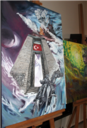 18 MART ŞEHİTLER GÜNÜ RESİM SERGİSİ AÇILDI