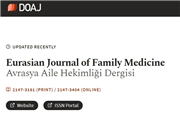 AVRASYA AİLE HEKİMLİĞİ DERGİSİ / EURASİAN JOURNAL OF FAMİLY MEDİCİNE “DOAJ”DA TARANMAYA BAŞLADI