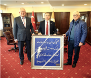 EDİRNE HALK EĞİTİM MERKEZİ VE AKŞAM SANAT OKULU MÜDÜRÜ RECEP KOZAN VE HATTAT ZAFER GÜNAL TARİHÇİ CENGİZ BULUT, CEM ALTINEL’DEN ZİYARET