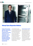 DOÇ. DR. MURAT TÜRKYILMAZ GÜNEŞİ İÇİNE HAPSEDEN MAKİNE İLE KOSGEB DERGİSİNDE