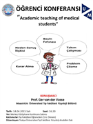 ENTEGRE TIP EĞİTİMİNDE PROBLEME DAYALI EĞİTİMİN ÖZELLİKLERİ, AKADEMİK AÇIDAN DOKTORLUK VE BİLİMSEL ÇALIŞMALARA MULTİDİSİPLİNER YAKLAŞIM