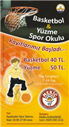 BASKETBOL VE YÜZME SPOR OKULU KAYITLARIMIZ BAŞLADI