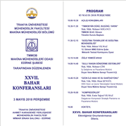 XXVII. BAHAR KONFERANSLARI