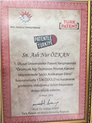 I.ULUSAL ÜNİVERSİTELER PATENT YARIŞMASI BİRİNCİSİ TRAKYA ÜNİVERSİTESİNDEN