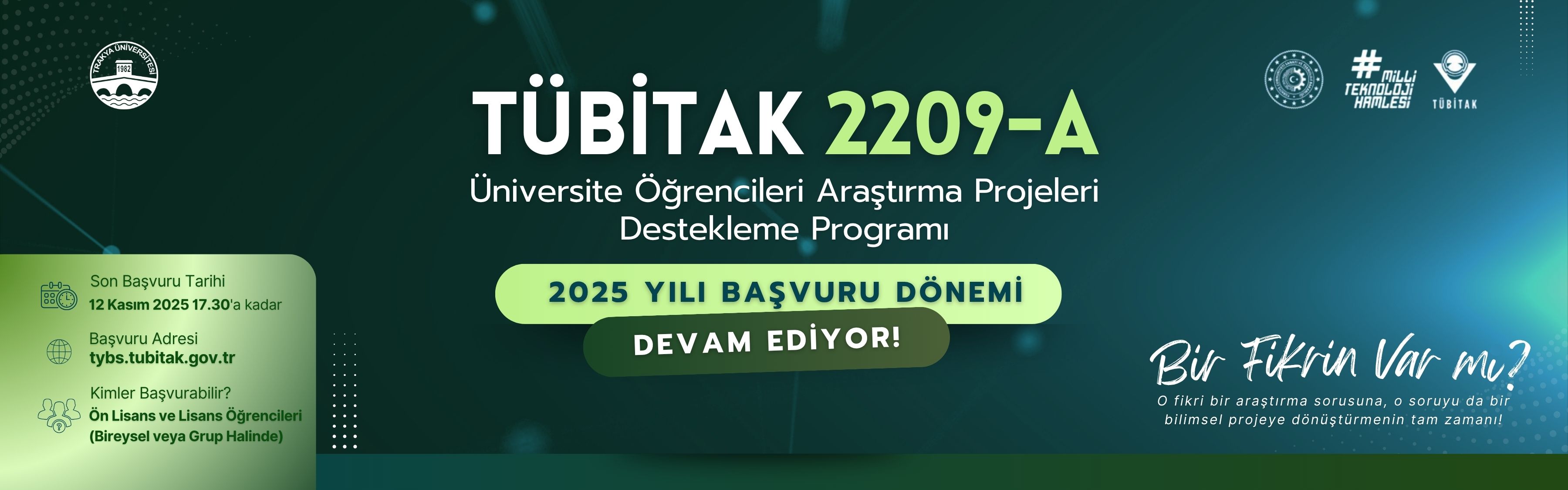 2209-A TÜBİTAK BAŞVURU
