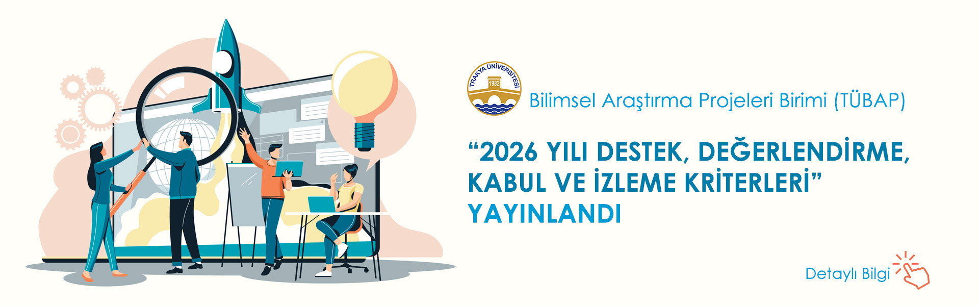 2026 Yılı Bilimsel Araştırma Projeleri Destek, Değerlendirme, Kabul ve İzleme Kriterleri